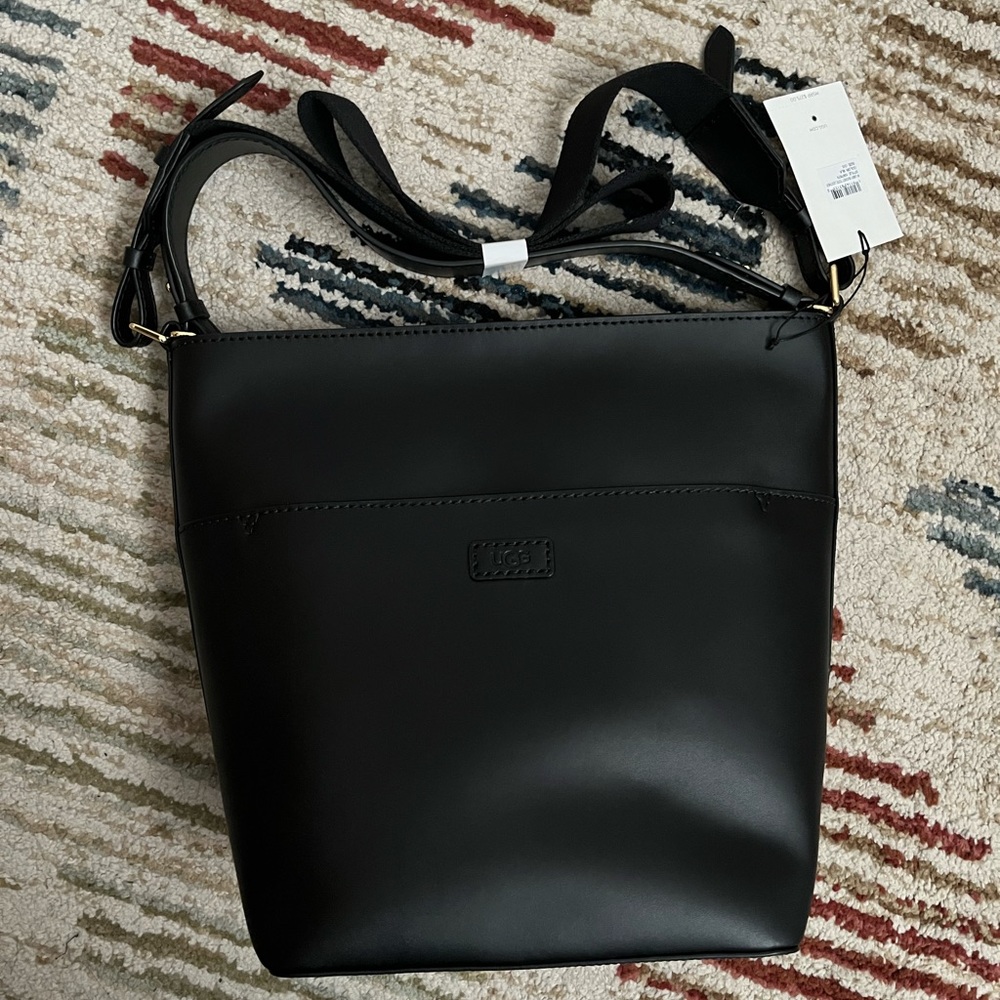 UGG® Libby Bucket Tote Black Leather Bag